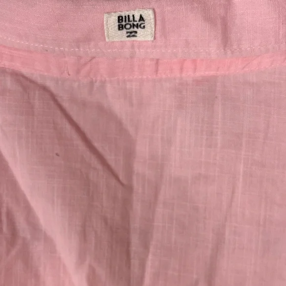 New NWT Women's Billabong Hawaiian Daze Top Rolled Pink Blush Sheer Size L - Picture 6 of 9